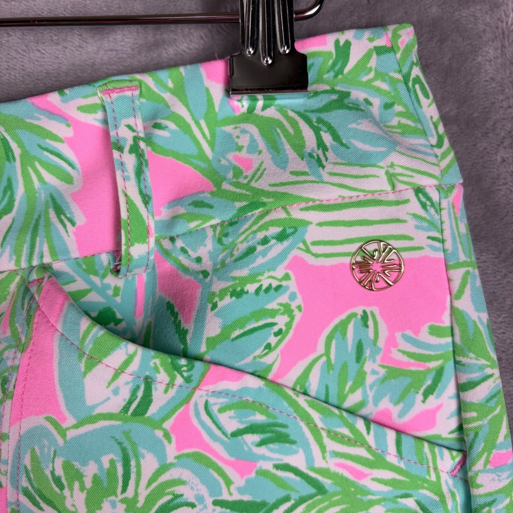 Lilly Pulitzer Luxletic Bettina Shorts Womens 10 Pink Bermuda Mandevilla Baby - Picture 6 of 11